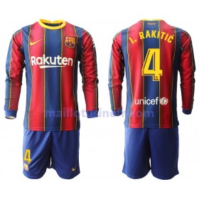Maillot de Foot FC Barcelone Ivan Rakitic 4 Domicile 2020-21 Manches Longues - Enfant